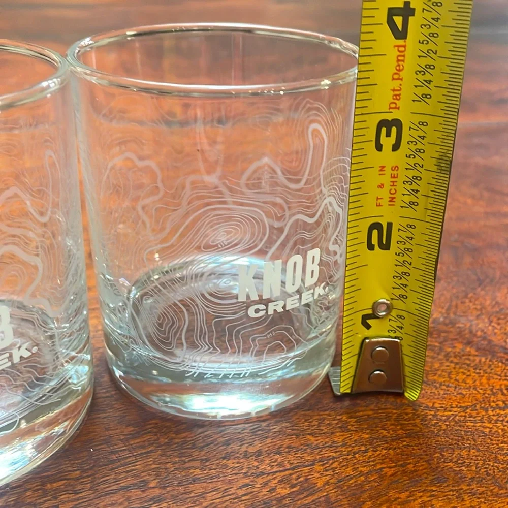 Beautiful Knob Creek Low Ball Glasses x2